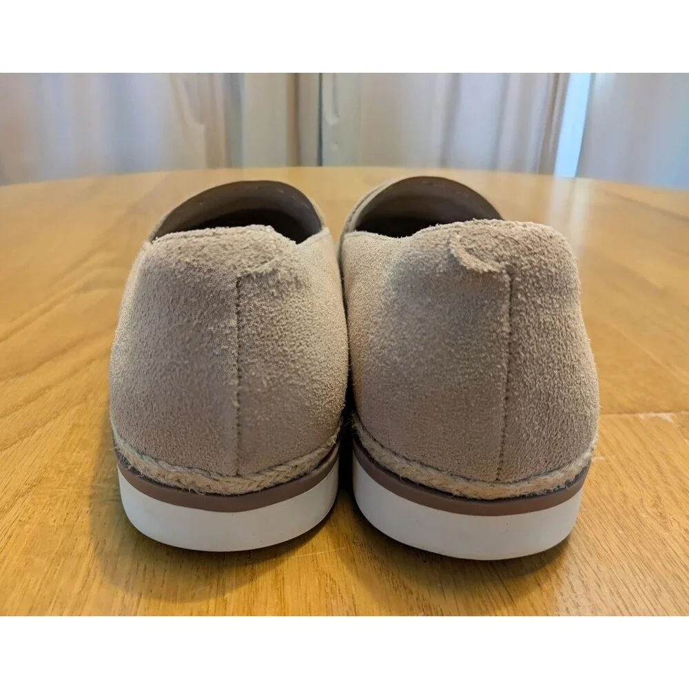 Clarks Serena Paige Loafers Shoes Womens 7 Tan Striped Suede Slip On 14786